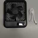 Cruise Fan Cabin Approved - Magnetic Hook Included To Hang On Walls - Portable USB Rechargeable & Plug-In, Timer Function & 5-Speed Adjustable, White Noise, Long Battery Life, Perfect for 2025 Cruises (Black - 2000mAh Battery)