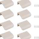 MOROBOR Finger Edge Pull, 8pcs Concealed Handle Modern Style Drawer Handles, Aluminum Alloy Invisible Handle Wardrobe Pull for Cabinet Hardware Drawer, 50mm/Cashmere Grey