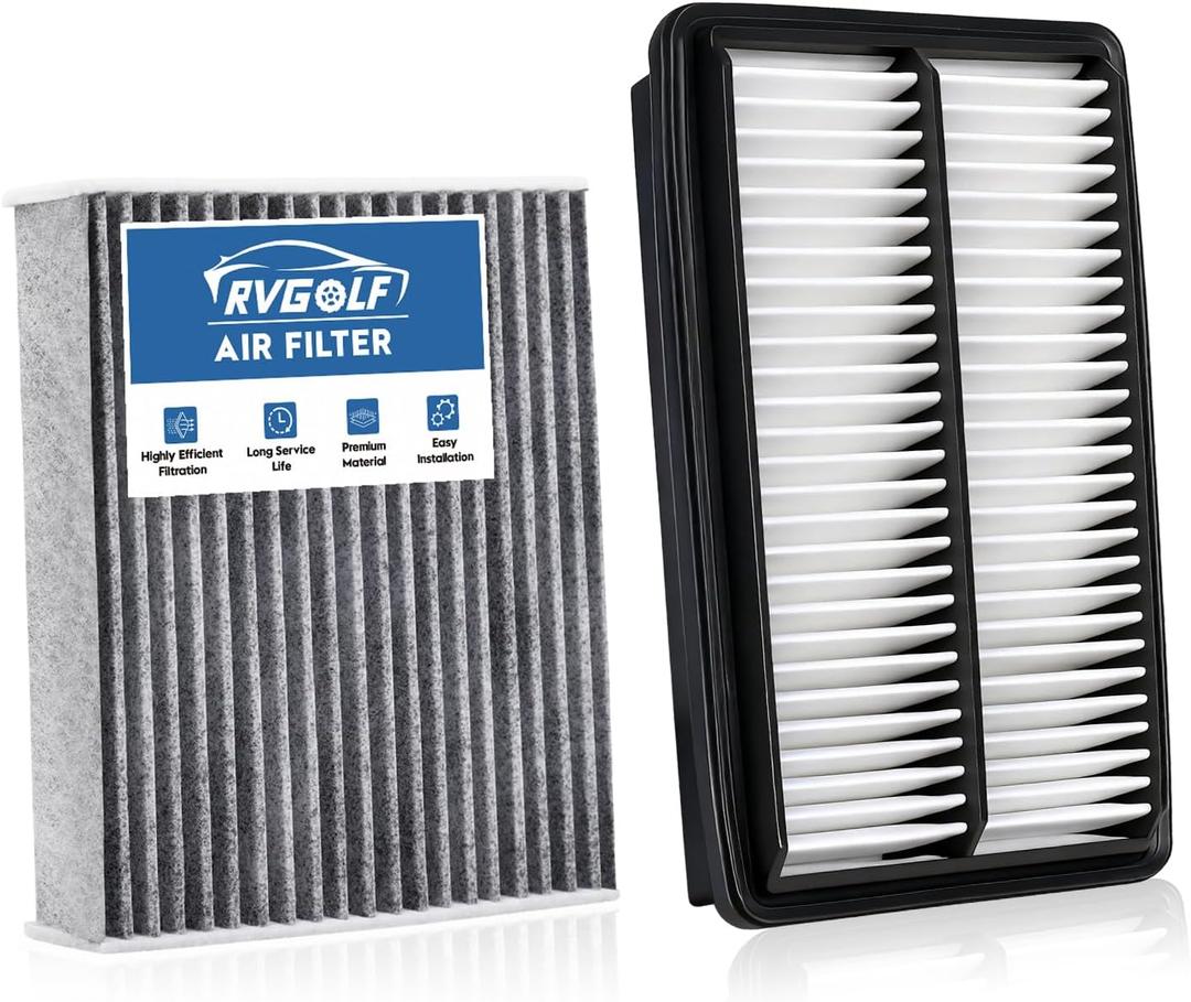 Engine+Cabin Air Filters Set Fit for 2016-2022 Honda Pilot, 2014-2020 Acura MDX, 2017-2025 Ridgeline, 2019-2025 Passport Engine Air Filter Automotive Accessories CF10134 CA12061