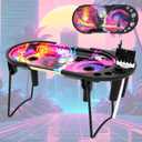 Metal Tray, 8.5x3.5 Inch Tray for King Size & 1 1/4 Size, Metal Plates, Decorative Trays with Foldable Stand Brush(Purple)