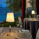 Cordless Rechargeable Table Lamp with Dimmer,Portables Battery Operated Table Lamp,Touch Dimmable Desk Lamp with USB Port,Bedside Night Lamp for Patio Camping Restaurant Home (Wood Grain)