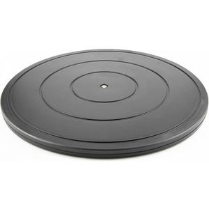 16Inch Lazy Susan Turntable - Heavy Duty Rotating Swivel Steel Ball Bearings - Flat Base Stand for TV/Computer/Monitor/Arts/Crafts/Bonsai/Christmas Tree/Cabinet Organizer(Plastic&Black)