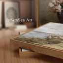 InSimSea Framed Canvas Wall Art, Vintage Decor - Coastal Landscape, Seaside Painting - Rustic Decorations for Living Room & Bedroom, 24"x36"
