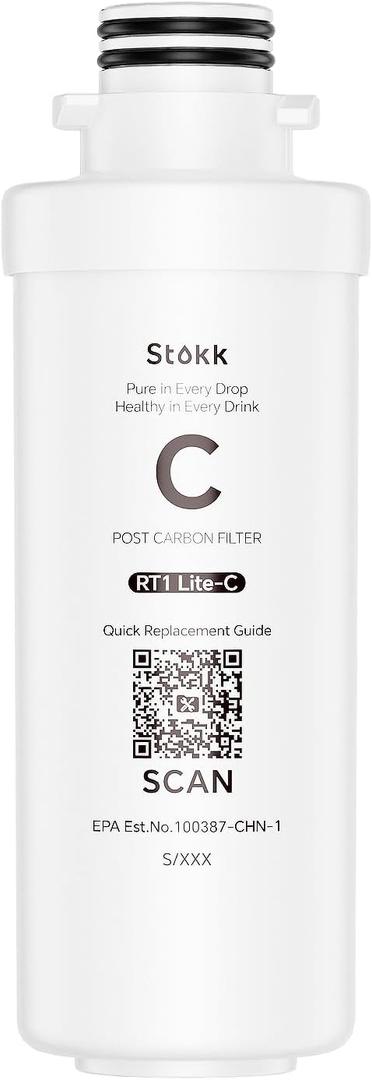 Stokk T1-Lite Countertop Revere Osmosis System C Replacement Filter(RT1 Lite-C), Compatible with T1-Lite & E1 Series (NOT Compatible with T1), 612 Month Lifespan
