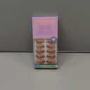 BTArtbox Press On Nails Almond - Medium Glue On Nails with 3D Sculpting Metallic Design, Supremely Fit & Glossy Fake Nails in 15 Sizes, Amber