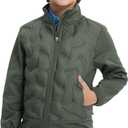 M MAELREG Boys Winter Jacket Lightweight Performance Windproof Collar Full Zip Casual Youth Puffer Jacket with Pockets (10 Years)