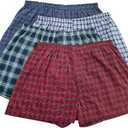 Fruit of the Loom 4 Pack Tartan Boxers Size XL