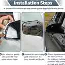 X AUTOHAUX Car Rear View Left Driver Side Mirror Cover Cap Replacement Gray for Toyota Mark x Reiz 2005-2007 Fits W/Turn Signal Models Mirror Guard Covers Exterior Decoration Trims