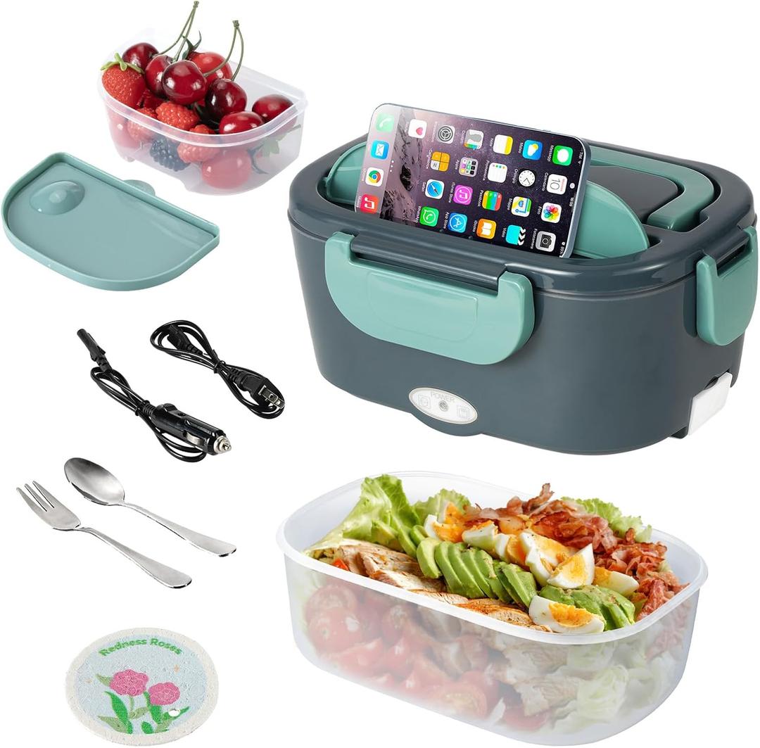 Unichild Electric Lunch Box Food Heater for Adult, 1.5L Large Capacity Heating Bento Box, Portable Food Warmer Lunch Box for Office,Car & Truck