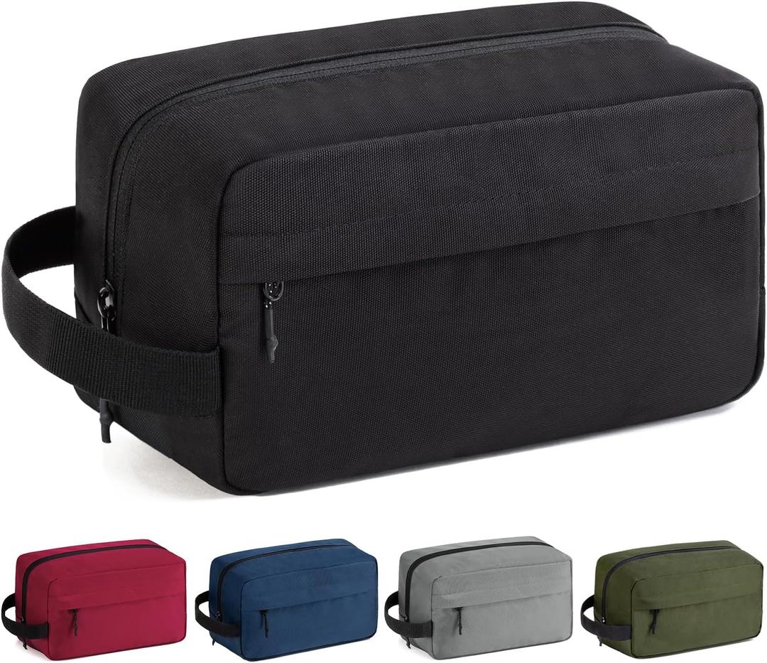 Vorspack Travel Toiletry Bag for Men - Hanging Toiletries Bag Water Resistant Dopp Kit Travel Bag for Toiletries Accessories (Large, Black)