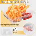 100 PCS Nacho Trays Disposable,6x5 inches Nacho Tray,Clear Plastic Nacho Containers,2 Compartment Food Tray,12 Oz Nacho Cheese Trays,Concession Stand Supplies,Movie Night Snack Trays for Kids
