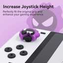 Luminous Silicone Joycon Joycon Thumb Grip Caps Compatible with Nintendo Switch, Soft Silicone Joystick Cover for Nintendo Switch/OLED/Lite Controller, 4PCS - Gastly