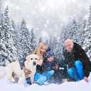 Mocsicka Winter Wonderland Backdrop Winter Snowy Forest Background Frozen Trees Landscape Decoration Newborn Children Portrait Photo Studio Booth Props (8x6ft)