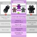 SCENEREAL Dog Paw Protector Anti-Slip Grips to Keeps Dogs from Slipping On Hardwood Floors, Best for Summer Hot Pavement, Dog Shoes Booties Socks Replacemen M 36 Pieces (M: 1.7"x1.5"(L*W), Gray & Purple & Pink 36pcs 9sets)