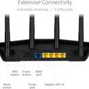 ASUS RT-AX1800S Dual Band WiFi 6 Extendable Router, Subscription-Free Network Security, Parental Control, Built-in VPN, AiMesh Compatible, Gaming & Streaming, Smart Home