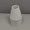 Macarrie 10 Pack Small Lamp Shade Barrel Fabric Lampshade Cover Clip on Table Floor Lamp Wall 3" x 6" x 5" Rustic Beige Linen Eyes Protected Appearance(White)