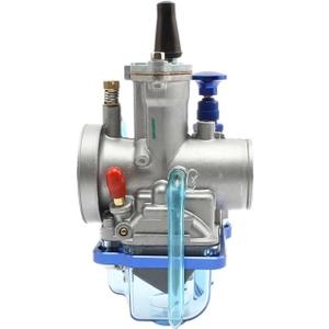 Flat Curtain Carburetor For Motorcycle Racing Carburetor Compatible For Keihin PWK 28 30 32 34mm 2T 4T Power Jet Dirt Bike Motocross Tuning(26MM PKW)