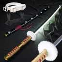 Zisu Light Up Roronoa Zoro Sword - 40-Inch Light Saber Sword with Rechargeable Battery - Full Kit with Sword Stand and Belt