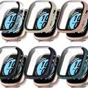 FitTurn Hard PC Case with Tempered Glass Screen Protector Compatible with Honor Watch 4 Watch(TMA-L19), Ultra-Thin Scratch Resistant Overall Protective Cover for Honor Watch 4 Smartwatch (6 Colors)