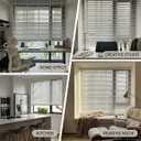 2" Cordless Wood Blinds for Indoor Windows, Window Blinds Cordless for Home, Venetian Blackout Blinds & Shades for Bedroom, Kitchen, Room Darkening Privacy, White, 32" W x 60" H