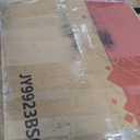 Vabches 3-Tier Wood Condole Table with 3 Drawers and Shelves, 47" Narrow Long Sofa Entryway Table with Sliding Barn Door Storage Cabinets