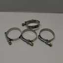 2.5 Inch T-Bolt Hose Clamp, 304 Stainless Steel Clamp Working Range 70mm-78mm for 2.5" Hose ID, Turbo Intake Intercooler(4 Pack)