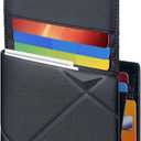 Wallet for Men-Genuine Leather RFID Blocking Bifold Stylish Wallet With 1 ID Window with Attached Flip Pocket (Blue)