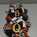 Halloween Wreath for Front Door, 19 Wreath for Halloween Decoration - Handmade Gauze Porch Decor with Bow for Farmhouse Favors Trick of Treat Props