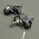 Finnhomy Stem Caster Wheels 2 Inch Heavy Duty Threaded Swivel Casters 1/4" - 20 x 1 with Brake Set of 4 for Wire Shelve Wheel Anti-wear Smooth Casters, Black