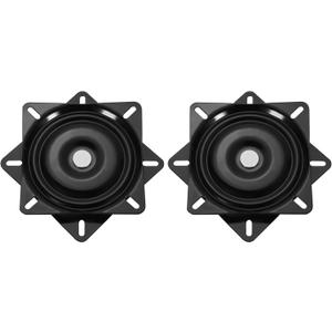 uxcell 6.5" Bar Stool Swivel Replacement, 360 Rotation Lazy Susan Turntable, Square Semi-Ball Bearing Seat Swivel Base Mount Plate for Recliner Chair or Table, Black (160x1.5mm)
