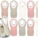 COOK WITH COLOR Bag Clips with Magnet- Food Clips, Chip Clips, Bag Clips for Food Storage with Airtight Seal Grip for Bread Bags, Snack Bags and Food Bags (Beige and Pink, Pack of 10)