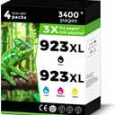 923XL (923e) Ink Cartridges Fit for HP OfficeJet Pro 8130e 8135e 8125e Printers Replacement for 923 e XL for HP923 8122e 8130 8132e 8134e 8138e 8139e 8124 8124e 8125e Black Cyan Magenta Yellow 4 Pack