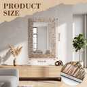 Large 36" x 24" Capiz Shell Mirror Rectangular Coastal Seashell Wall Decor