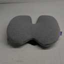 C CUSHION LAB Extra Dense Lumbar Pillow - Patented Ergonomic Multi-Region Firm Back Support for Lower Back Pain Relief - Lumbar Support Cushion with Strap for Office Chair, Car, Sofa, Plane - Grey