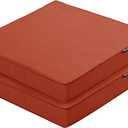 Outdoor Chair Cushions 24 x 24 Inch Waterproof Patio Chair Cushions with Tie 5 Year Color Fastness Thick Outdoor Seat Cushion for Garden Lawn Patio Furniture Rust Set of 2
