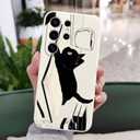 for Samsung Galaxy S26 Ultra Case, Slim Stylish Scratch Resistant Microfiber Lining Soft Silicone for Samsung S26 Ultra Phone Cover 6.9 inch, Cat Rice White