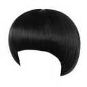 ANOGOL Hair Cap + Short Black Bowl Cut Wig Men with Bangs Black Mushroom Wigs 60s Wig Mens Funny Wigs for Movie Halloween Cosplay Costume Party Christmas