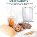 Reusable Plastic Bread Bags for Homemade Bread - 200 Pack Clear Bag with Ties For An Airtight Moisture-free Preservation and Storage - Loaf for Home Bakers and Bakery Owners