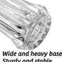 Dicunoy Set of 2 Glass Flower Vase, 9.5" Large Flower Vases for Centerpieces, Modern Clear Heavy Duty Crystal Tall Cylinder Flared Vase for Rose Bouquet, Home, Wedding, Living Room, Office