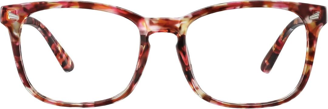 Reading Glasses for Women Men - Blue Light Blocking UV Filter Computer Readers,Anti Eyestrain Eyeglasses (A13-yellow Pink Floral)