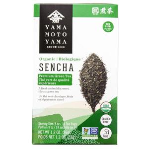 Yamamotoyama Organic Sencha Green Tea Bag 18 ct (Pack of 6)