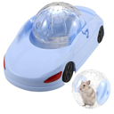 Hamster Exercise Ball Sports Car,Hamster Car with Detachable Transparent Ball,Funny Exercise Wheel for Hamsters,3 Modes Available,Suitable for Dwarf Small Pet - Safe, Breathable and Cute (Blue, 5.5")