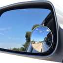 Blind Spot Mirror, Ampper 2" Round HD Glass Convex Aluminum Frame Wide Angle Rear View Mirror For All Universal Vehicles Car Suv (Pack Of 2)