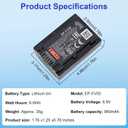 NP-FV50 NP-FV30 NP-FV40 980mAh Replacement Battery Compatible for Sony Handycam HDR-CX380 430V 900 580V 760V HDR-PJ540 650V HDR-PV710V 790V 810 HDR-TD30V Cameras (100% Compatible with Original)