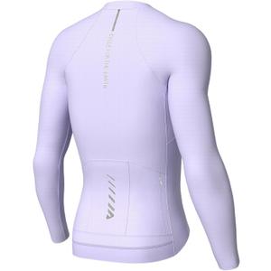 Cycling Jersey Men Short Sleeve, Road Bike Jerseys Full Zipper with Pockets, Bicycle Clothing Breathable Quick Dry (Small, Long-purple)