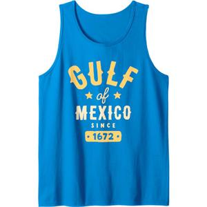 Gulf of Mexico Since 1672 Tank Top (L, Blue)