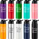 Amyhill 10 Pack Thank You Appreciation Gifts Reusable Bottle Aluminum Water Bottle Gym Water Bottle Lightweight Sports Water Bottle Leakproof Metal Water Bottle with Lid for Camping Hiking (25 Oz, Mixed Colors)