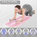 JANUA Pilates Board - Pilates Reformer Set, Multi-Purpose Foldable Pilates Reformer Board for Home, 5 in 1 Pilates Sliding Board