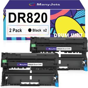 DR820 Compatible Drum Unit Replacement for Brother DR 820 for MFC-L6750DW HL-L6400DW MFC-L5850DW MFC-L6700DW MFC-L6900DW MFC-L6800DW DCP-L5500DN DCP-L5600DN DCP-L5650DN Printer (Drum,2-Pack)