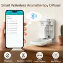 Waterless Essential Oil Diffuser, 2500 Sq.Ft Coverage, Bluetooth App Control, No-Noise Wall-Mounted Aroma Diffuser, 400ml, Perfect for Home, Hotel & Office, Valentines Day Gift, White